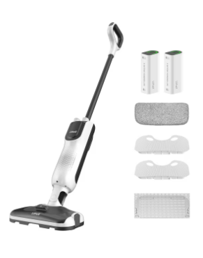 Photo 1 of Litheli Cordless Vacuum Mop Cleaner, 2-in-1 Hard Floor Stick Vacuum, Wet Dry Mop, 2 Disposable Dust Boxes, 14 Disposable Pads & 1 Washable Pad, 2 Swappable 4000mAh Batteries