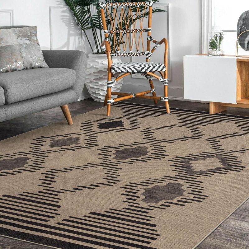 Photo 1 of DECOMALL Juta Washable Area Rugs, Moroccan Non-Shedding Carpet for Living Room Bedroom Front Room Dinning Room, Earth 5’x7’