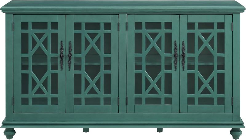 Photo 1 of 
Martin Svensson Home Elegant TV Stand, 63" W x 35" H, Antique Teal-Green