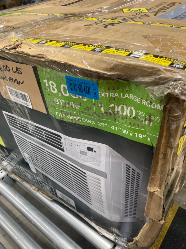 Photo 2 of LG LW1824RD, White 18,000 Window Air Conditioner, 230/208V, 1,000 Sq.Ft. (25' x 40' Room Size), Quiet Operation, Electronic Control with Remote, 3 Cooling & Fan Speeds, Auto Restart, 18000 BTU 18000 BTU Cool Only 230V White