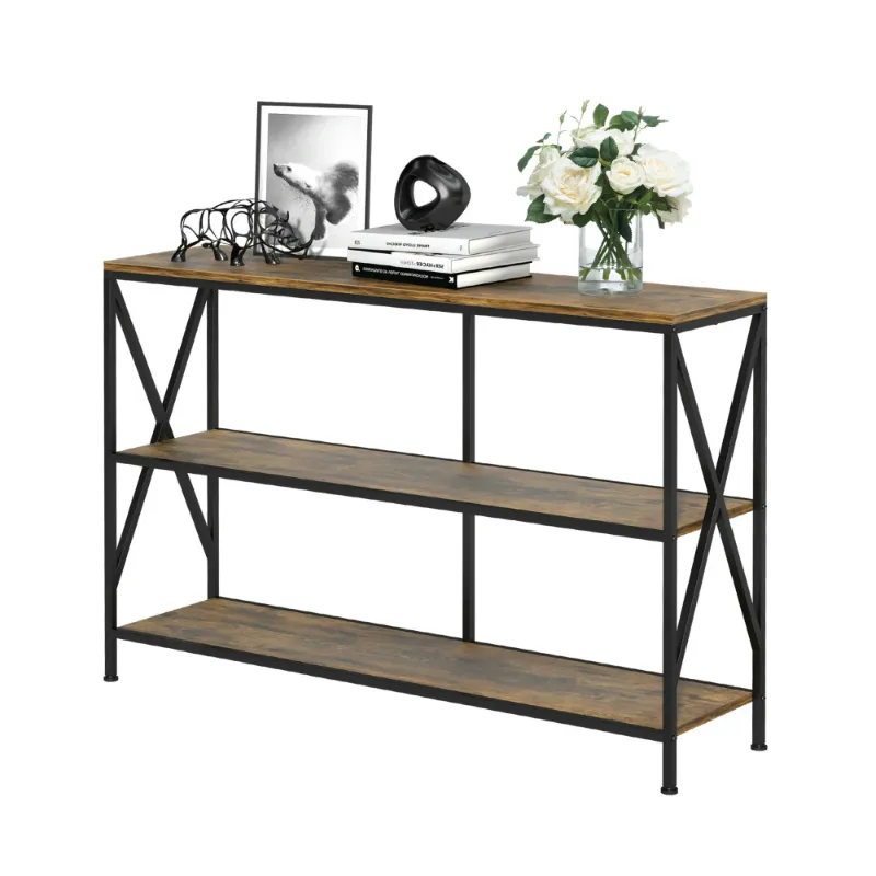 Photo 1 of Console Table 45 inch Entryway Table, Wood Sofa Table TV Stand for TV up to 55" Storage Shelves for Living Room