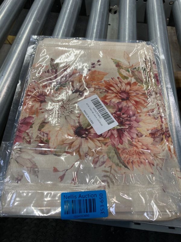 Photo 2 of BOTB LIHM Fall Flowers Placemats Set of 6 Table Mats Autumn Table Decorations 12X18inch