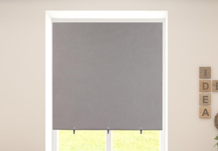 Photo 1 of ackout Roller Shades for Indoor Windows Doors No Drill Cordless Blinds Screen Portable Window Cover Temporary Blackout Shades Room Darkening Shades for Bedroom Kitchen Bathroom (1, Grey, 47"Wx71