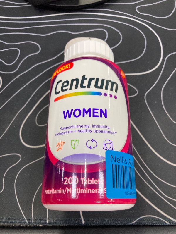 Photo 2 of **Expired 09/2024** Centrum Multivitamin Tablet for Women, Multivitamin/Multimineral Supplement with Iron, Vitamin D3, B Vitamins and Antioxidant Vitamins C and E, Gluten Free, Non-GMO Ingredients - 200 Count New 200 Count (Pack of 1)