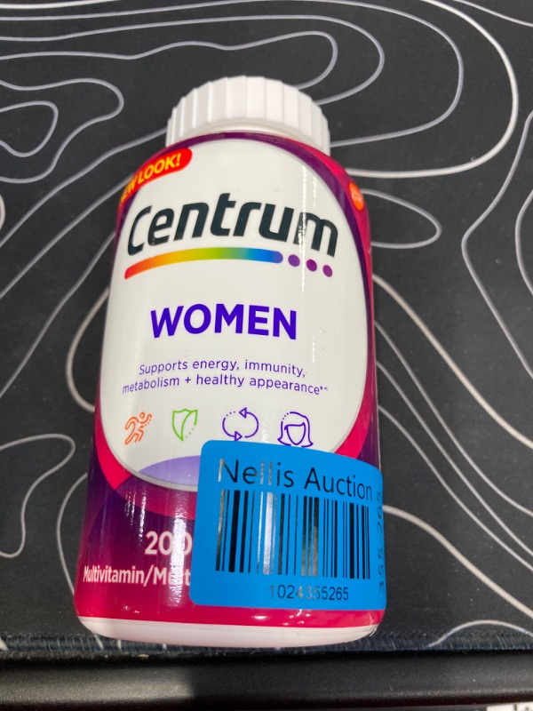 Photo 2 of **Expired 09/2024** Centrum Multivitamin Tablet for Women, Multivitamin/Multimineral Supplement with Iron, Vitamin D3, B Vitamins and Antioxidant Vitamins C and E, Gluten Free, Non-GMO Ingredients - 200 Count New 200 Count (Pack of 1)