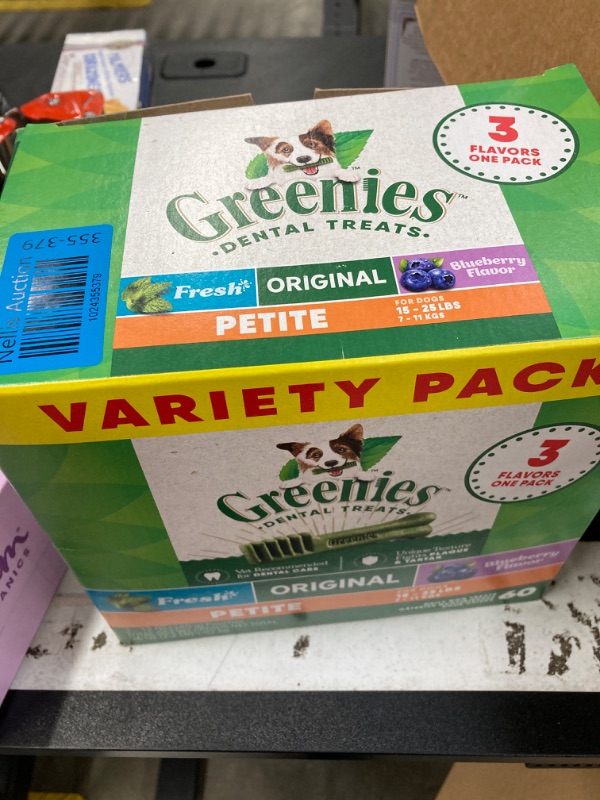 Photo 1 of Greenies Petite Spearmint and Blueberry Flavored Adult Dog Dental Treats - 36oz