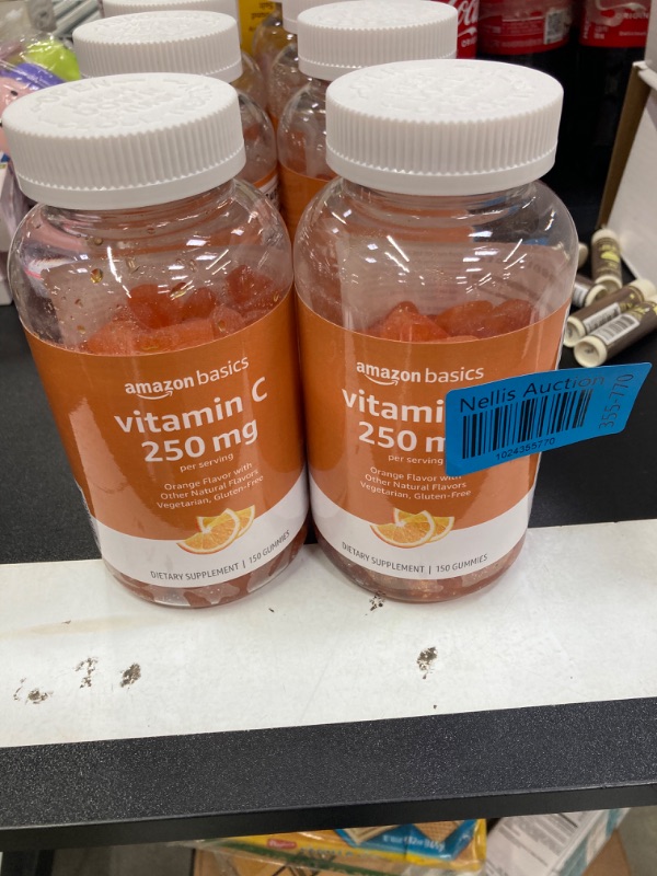 Photo 3 of Amazon Basics Vitamin C 250 mg Gummy, Orange, 150 Gummies (2 per Serving), Immune Health (Previously Solimo).     ***PACK OF 2***