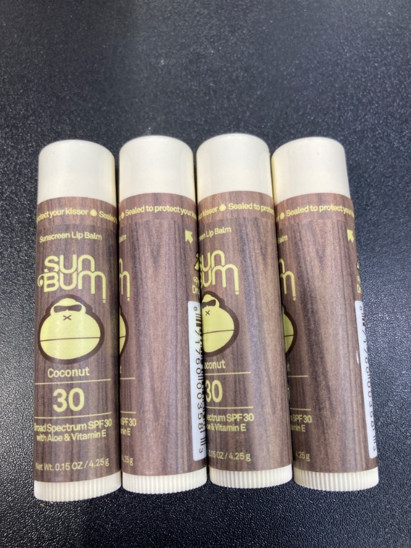 Photo 1 of Sun Bum Sunscreen Lip Balm - Coconut.    ***PACK OF 4*** 