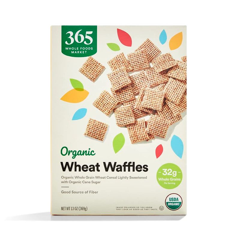 Photo 1 of 365 by Whole Foods Market, Organic Wheat Waffles Cereal, 13 Ounce.   ****PACK OF 4****