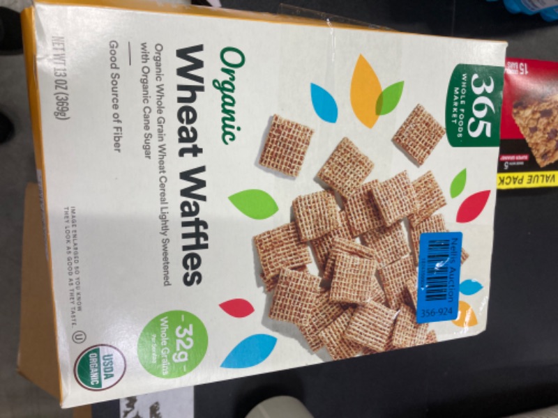 Photo 2 of 365 by Whole Foods Market, Organic Wheat Waffles Cereal, 13 Ounce