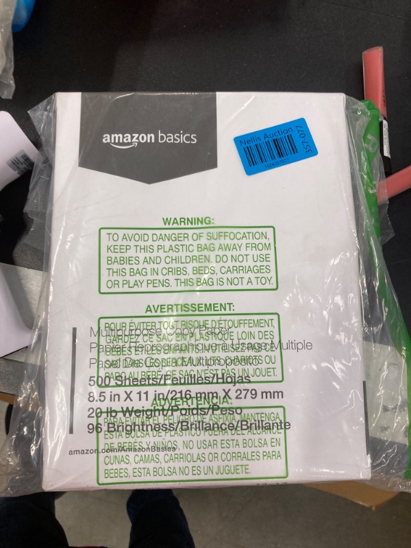 Photo 2 of Amazon Basics Multipurpose Copy Printer Paper, 20 Pound, White, 96 Brightness, 8.5 x 11 Inch, 1 Ream , 500 Sheets Total 1 Ream | 500 Sheets