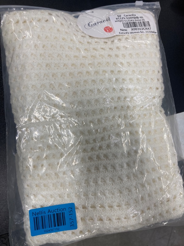 Photo 1 of Caracilia Womens Swimsuit Cover Up Sleeveless Crochet Knit Bathing Suit Coverup 2024 Summer Mini Beach Dress White X-Large