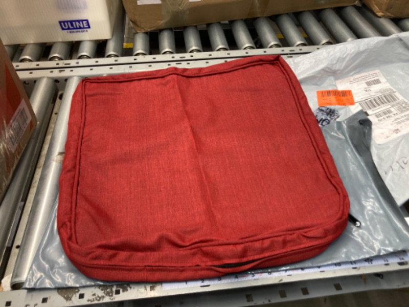 Photo 1 of Hampton Bay Cambridge and Beacon Park CushionGuard Chili Dining Chair Slipcover, Red