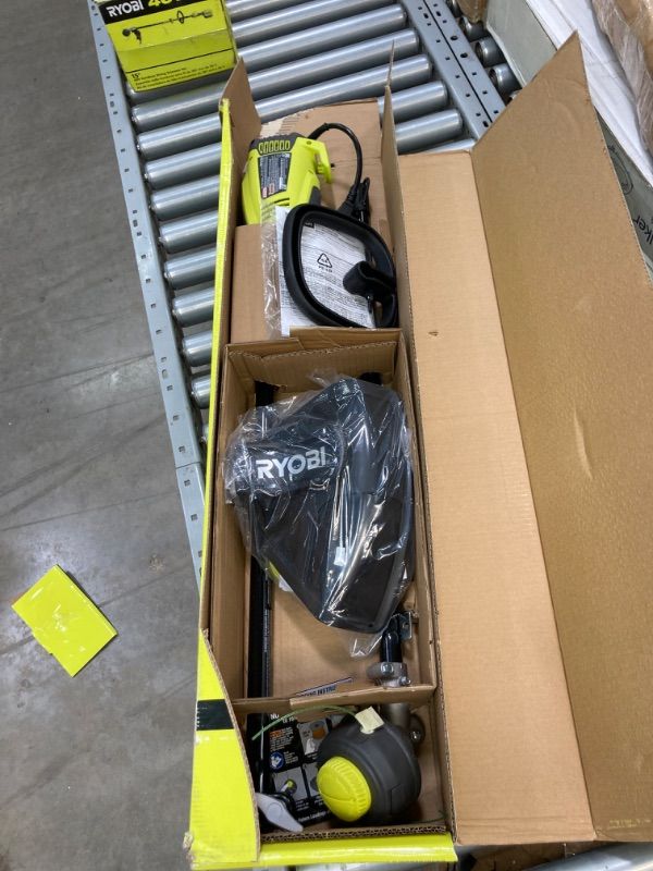 Photo 2 of **PARTS ONLY**** RYOBI 40-Volt Lithium-Ion Cordless Attachment Capable String Trimmer with 4.0 Ah Battery and Charger Included (Open Box)