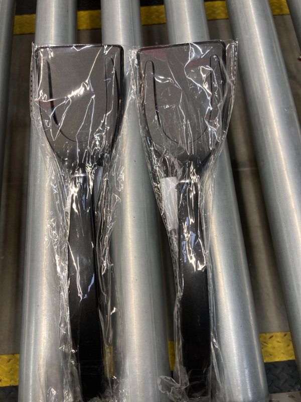 Photo 1 of ***BUNDLE (2 PACK)***

 2 in 1 Grip and Flip Spatula Tongs -Home Kitchen Cooking Tool Black