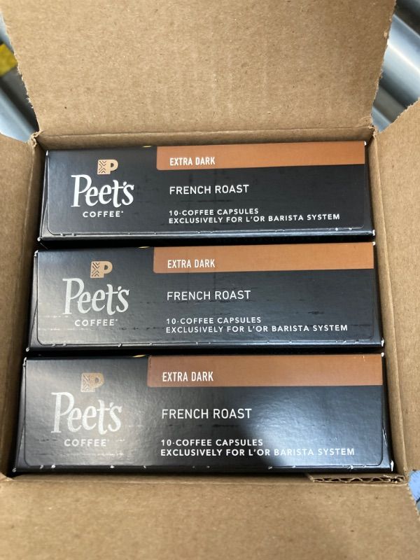 Photo 2 of ***BUNDLE (3PACK)***

Peet's French Extra Dark Roast Coffee Capsules for L'OR Barista