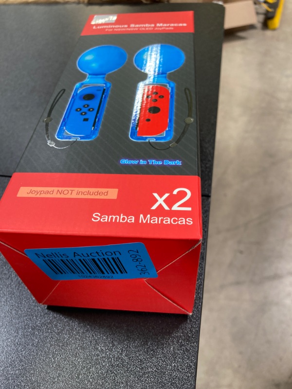 Photo 1 of KETAN Switch Controller Grips, Samba Maracas Game Hand Controller Grips Compatible with Samba de Amigo: Party Central (Blue and Red)