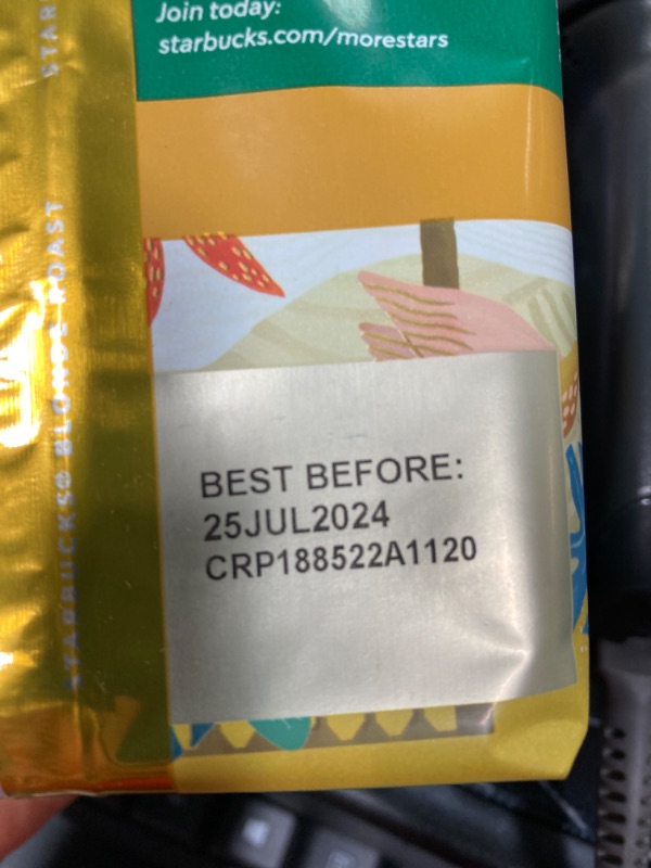 Photo 3 of **EXP 07/25/2024** Starbucks Ground Coffee, Starbucks Blonde Roast Coffee, Decaf Veranda Blend, 100% Arabica, 6 bags (12 oz each) Decaf Veranda 12 Ounce (Pack of 6)