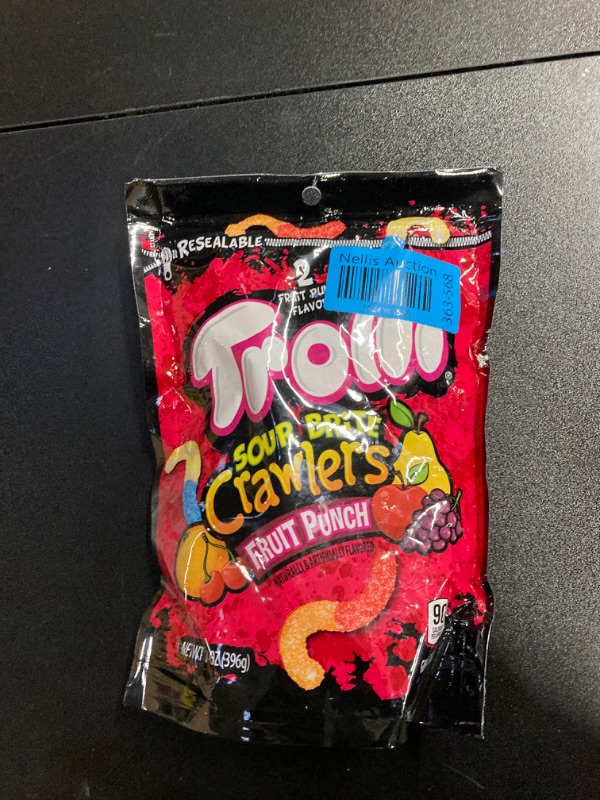 Photo 2 of Trolli Sour Brite Crawlers Candy, Fruit Punch Flavored Sour Gummy Worms, 14 Ounce Fruit Punch 14oz