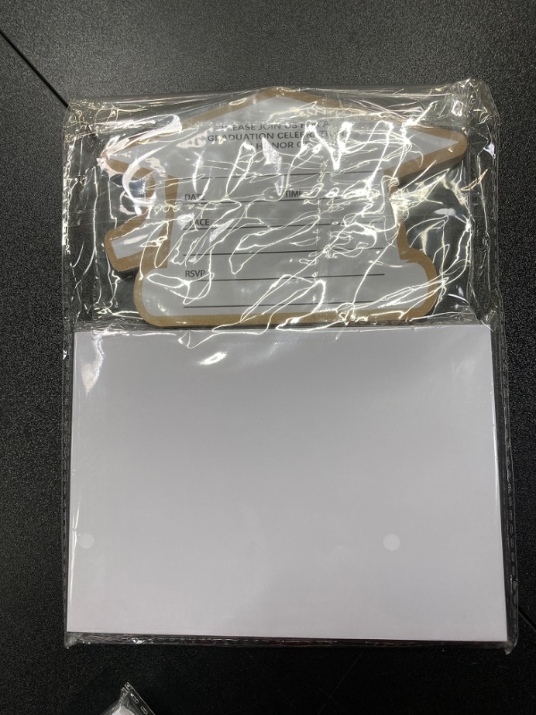 Photo 1 of Invitations for Graduation Party with Envelopes, 2024 College or High School Graduation Party Supplies (20 Invitations + Envelopes)-Graduation Hat