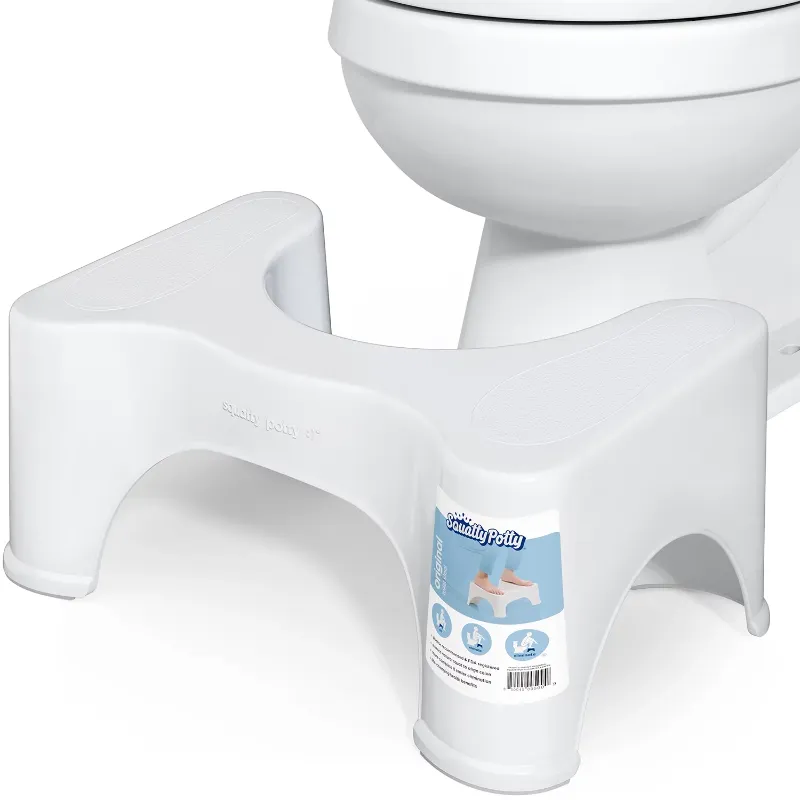 Photo 1 of 2 Count Squatty Potty sp-e-9 Ecco Plastic Toilet Stool, White, 
