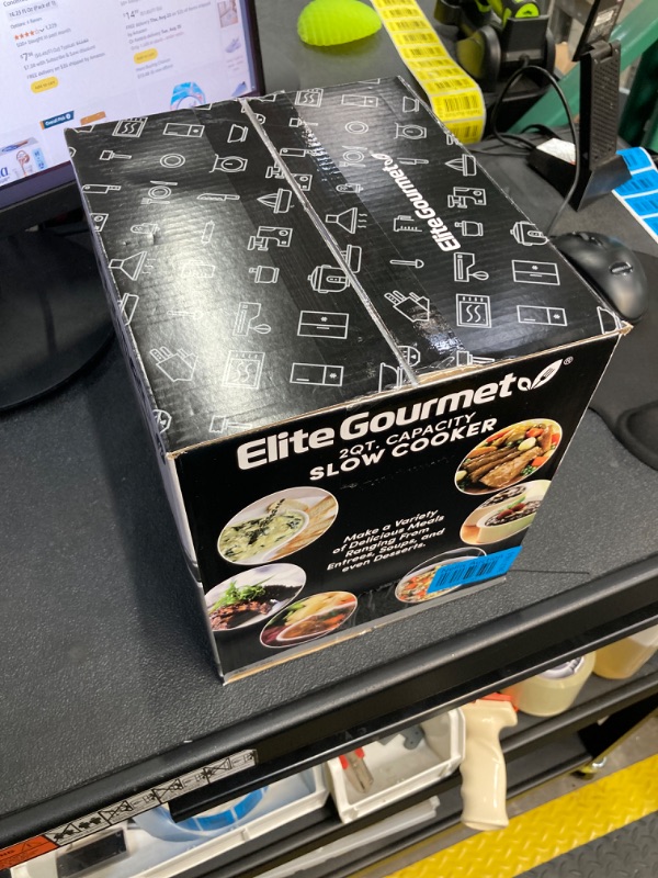 View 2 of Elite Gourmet MST239X Electric Round Slow Cooker, Adjustable Temp, Entrees, Sauces, Stews & Dips, Dishwasher Safe Glass Lid & Crock, 2 Quart, Black