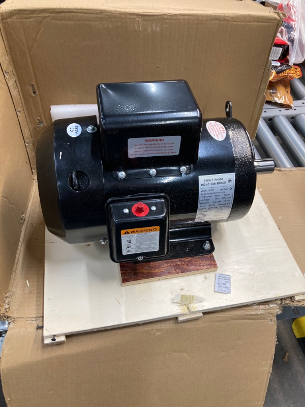 Photo 2 of 3HP Electric Motor 1750RPM Farm Duty Single Phase Motor 4 Pole 1-1/8" Shaft Diameter, 2.75" Shaft Length,184T CW/CCW TEFC IP55 60HZ