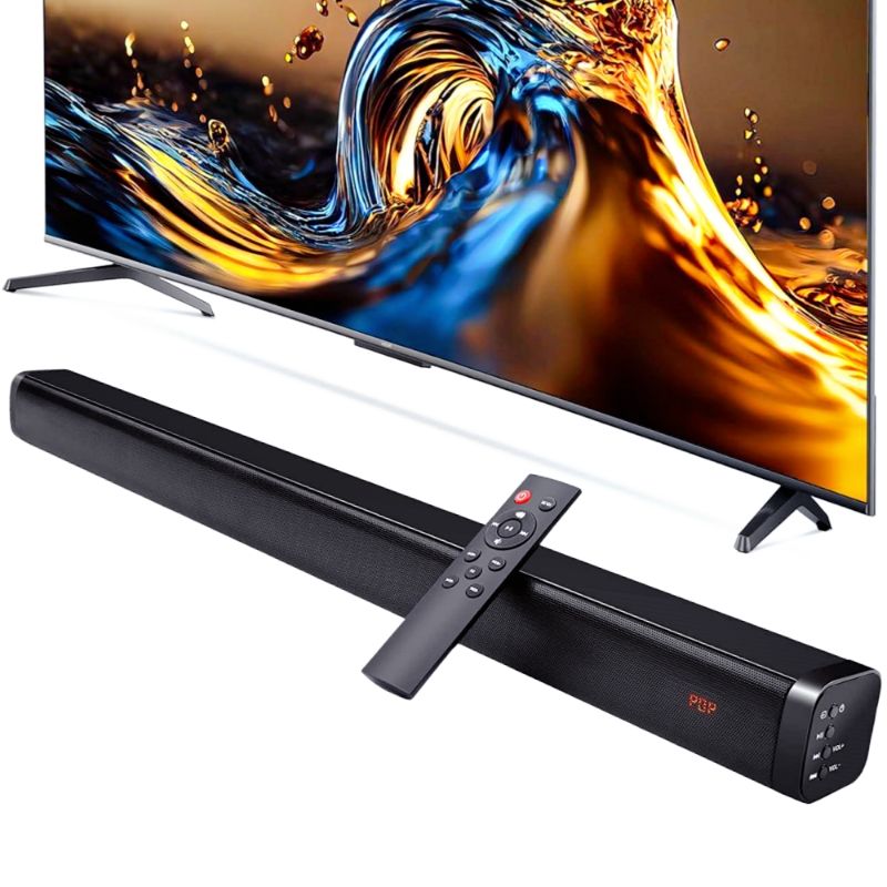 Photo 1 of Sound Bars for TV, 30" Soundbar with Subwoofer, Wireless Bluetooth 5.0 Sound Bar, 3D Surround Sound Wall Mountable TV Speakers for Home Theater, Remote Control, Black
