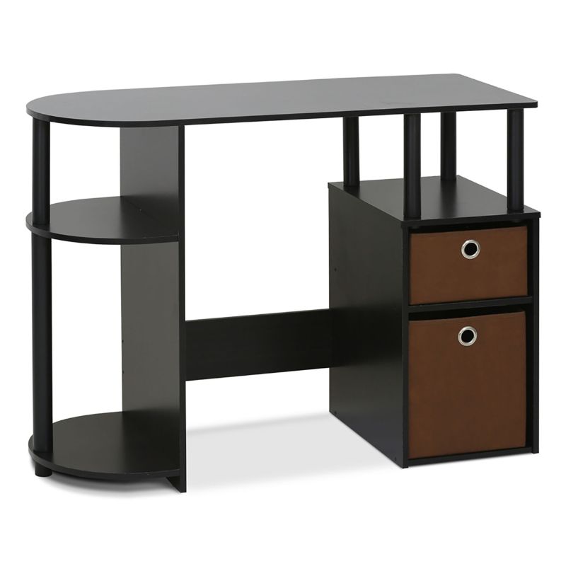 Photo 1 of 15111 Jaya Simplistic Computer Study Desk With Bin Drawers, Espresso
