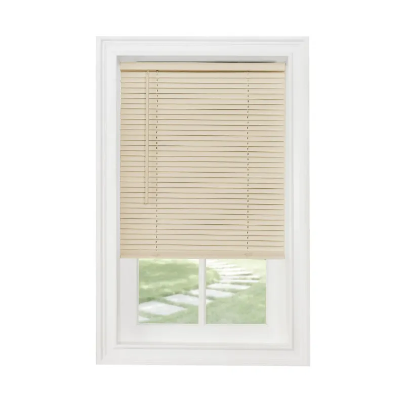 Photo 1 of Achim GII Morningstar Indoor Cordless Alabaster Vinyl Light Filtering Window Mini Blind, 64" L x 25" W