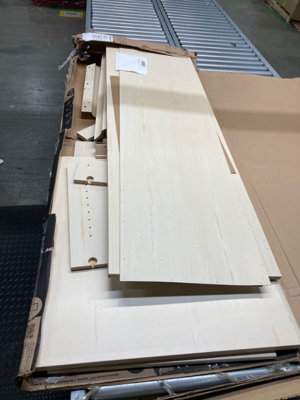 Photo 1 of Sauder Harbor View Storage Cabinet in Antiqued White - 400742 ***Box 1***
***Missing Box 2 of 2***