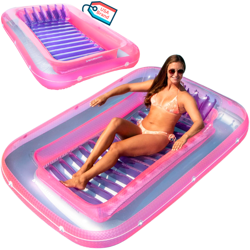 Photo 1 of ** see notes** Swimline Classic Edition Inflatable Suntan Tub Pool Lounger, Pink/Purple
