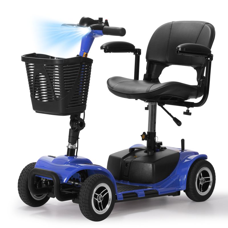 Photo 1 of ** see notes** TEKAMON 4 Wheels Mobility Scooter - Portable Folding Power Electric Mobility Scooters for Seniors, Adults, Handicapped, Elderly - Range Extended Battery,Blue
