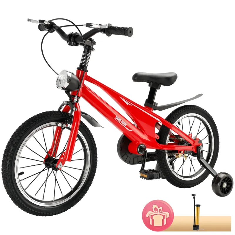 Photo 1 of ARTUDATECH 16 Inch Kids Bike for 4-9 Year Old Boys and Girls, Children's Bicycle with Training Wheels, LED Headlight, and Dual Brake, Ideal for Toddler Beginners