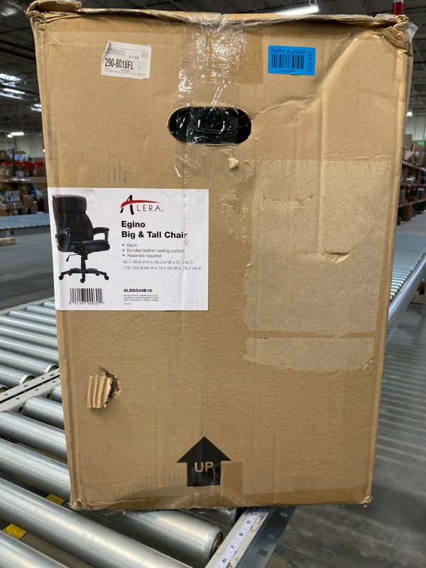 Photo 4 of Alera ALEEG44B19 Egino Big and Tall Chair Supports Up to 400 lbs. - Black Seat/Back, Black Base