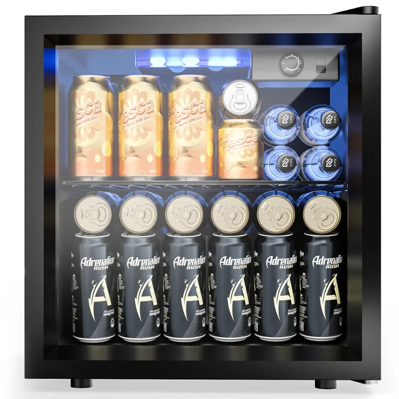 Photo 1 of ***PARTS ONLY***Simzlife 55 Can Beverage Refrigerator and Cooler with Single Glass Door, 16.3 in W, 18.5 in H
