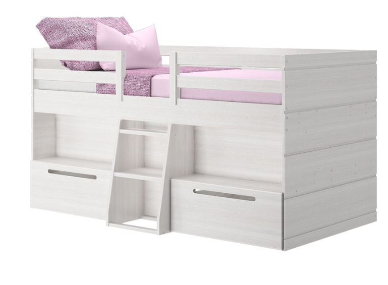 Photo 1 of **BOX 2 ONLY*** Modern Farmhouse Twin Low Loft Bed With Bookcases & Drawers
