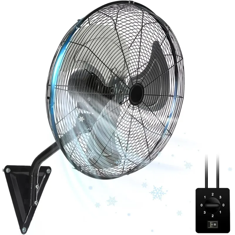 Photo 1 of 18 Inch Wall Mount Fan 3-Speed Industrial Fan High Velocity Fan,6000 CFM Outdoor Wall Fan for Commercial, Garage, Residential, Warehouse