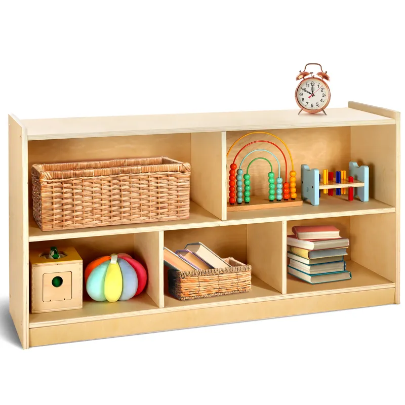 Photo 1 of ***see notes***Sweet Time Wooden Storage Cabinet, Kids Toy Storage Organizer 5 Section, Montessori Bookshelf for Kids Rooms, Playroom, Classroom, Nursery
