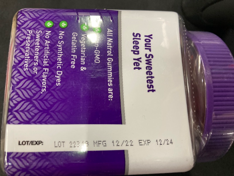 Photo 2 of Natrol 10mg Melatonin Gummies, Sleep Support for Adults, Melatonin Supplements for Sleeping, 60 Strawberry-Flavored Gummies, 30 Day Supply exp: 12/01/2024