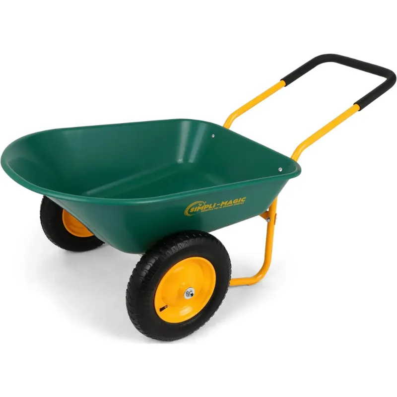 Photo 1 of ***(WHEEL DAMAGED)***
Simpli Magic Wheelbarrow Dual-Wheel Garden Wagon Yard Cart with Built-in Stand
