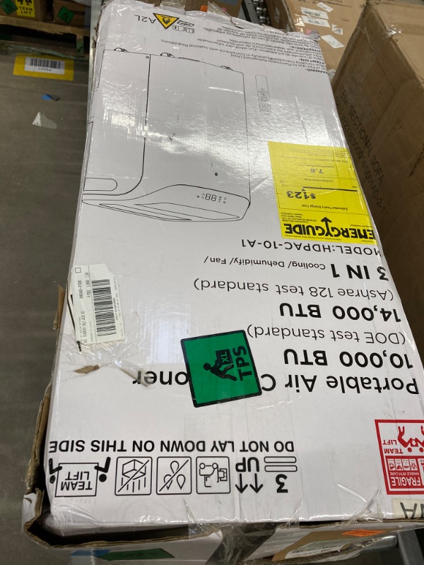 Photo 1 of 14,000 BTU Portable Air Conditioner Cools Up to 700 Sq.Ft, 3-IN-1 Quiet Portable AC Unit with Remote Control & Installation Kits for Large Room, Campervan, Office, Temporary Space