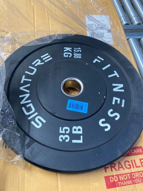 Photo 2 of 2" Olympic Bumper Plate Weight Plates with Steel Hub, Pairs, Sets or Sets with 7FT Olympic Barbell, Multiple Options