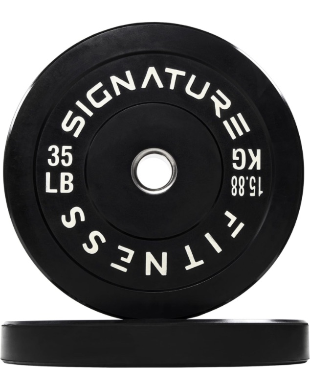 Photo 1 of 2" Olympic Bumper Plate Weight Plates with Steel Hub, Pairs, Sets or Sets with 7FT Olympic Barbell, Multiple Options