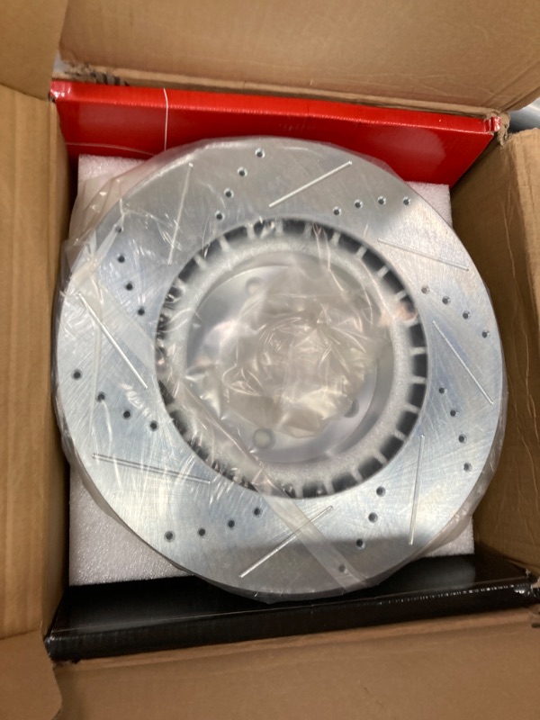 Photo 2 of A-Premium 11.64 inch (295.7mm) Front Drilled and Slotted Disc Brake Rotors Compatible with Select Nissan and Infiniti Models - 350Z 2003-2005, G35 2003-2005, V6 3.5L, 2-PC Set