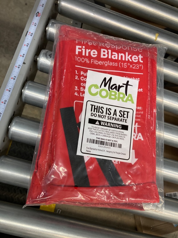 Photo 1 of Mart Cobra Emergency Fire Blanket for Home and Kitchen Fire Extinguishers for The House x2 Prepared Fiberglass Fire Blankets Emergency for Home Fireproof Blanket Fire Retardant Blankets Grease Spray
