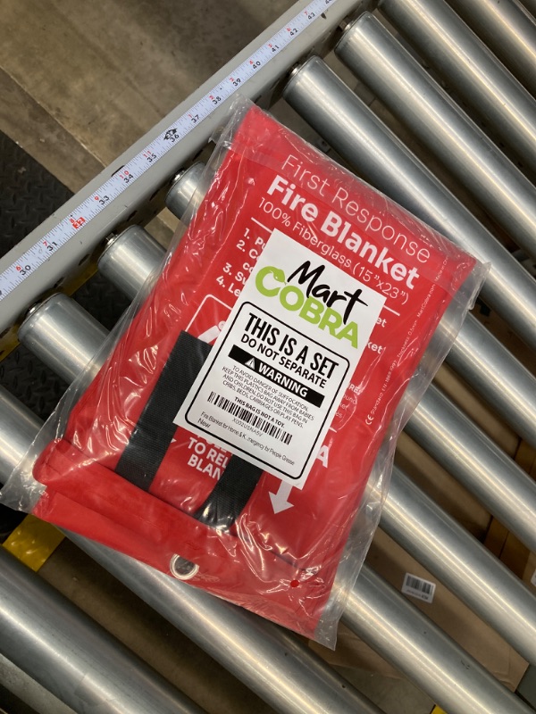 Photo 2 of Mart Cobra Emergency Fire Blanket for Home and Kitchen Fire Extinguishers for The House x2 Prepared Fiberglass Fire Blankets Emergency for Home Fireproof Blanket Fire Retardant Blankets Grease Spray