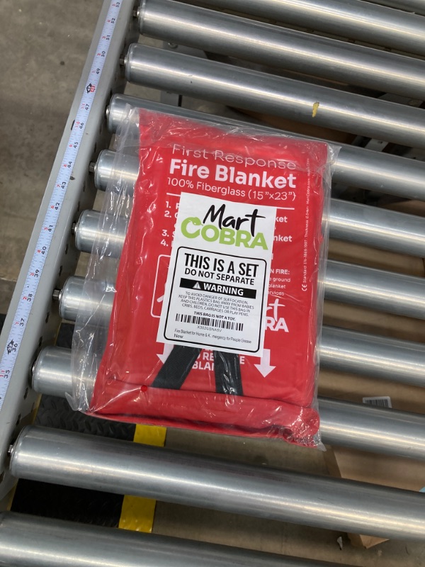 Photo 2 of Mart Cobra Emergency Fire Blanket for Home and Kitchen Fire Extinguishers for The House x2 Prepared Fiberglass Fire Blankets Emergency for Home Fireproof Blanket Fire Retardant Blankets Grease Spray