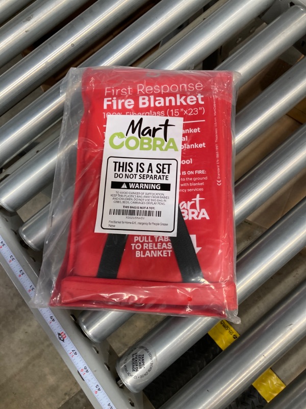 Photo 2 of Mart Cobra Emergency Fire Blanket for Home and Kitchen Fire Extinguishers for The House x2 Prepared Fiberglass Fire Blankets Emergency for Home Fireproof Blanket Fire Retardant Blankets Grease Spray