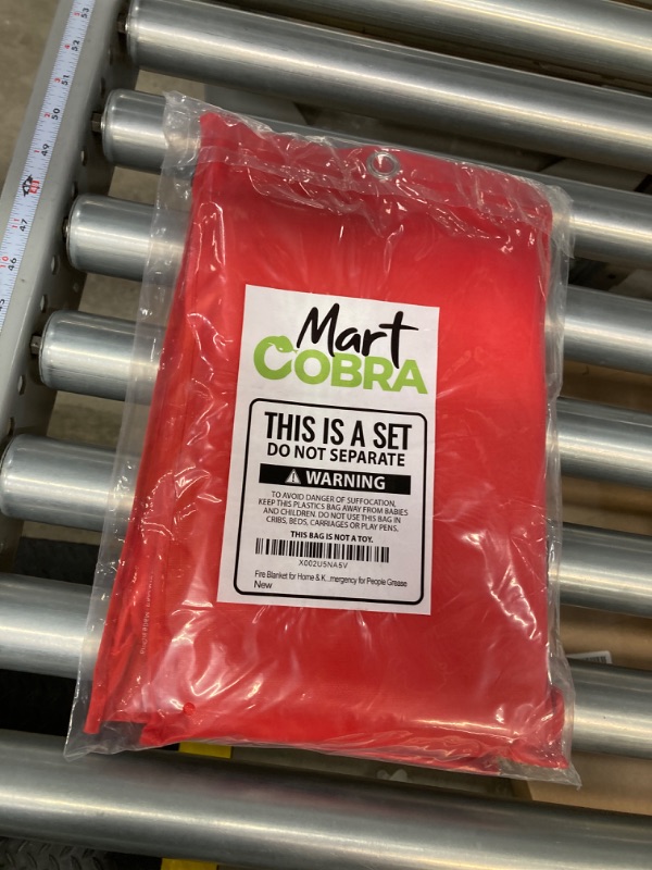 Photo 2 of Mart Cobra Emergency Fire Blanket for Home and Kitchen Fire Extinguishers for The House x2 Prepared Fiberglass Fire Blankets Emergency for Home Fireproof Blanket Fire Retardant Blankets Grease Spray